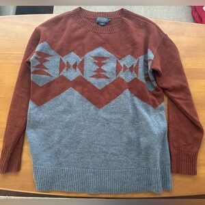 Pendleton Women's Crewneck Sweater - Rust and Gray